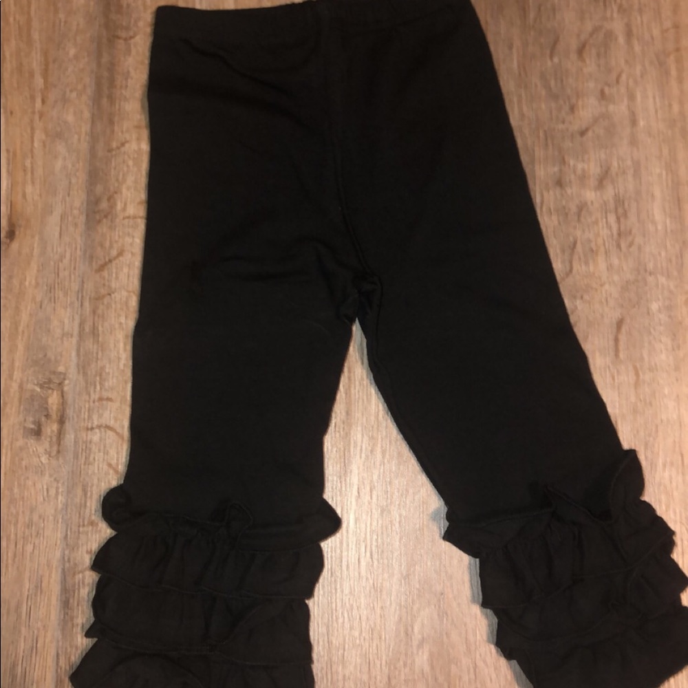 Black Icing Ruffle Pants